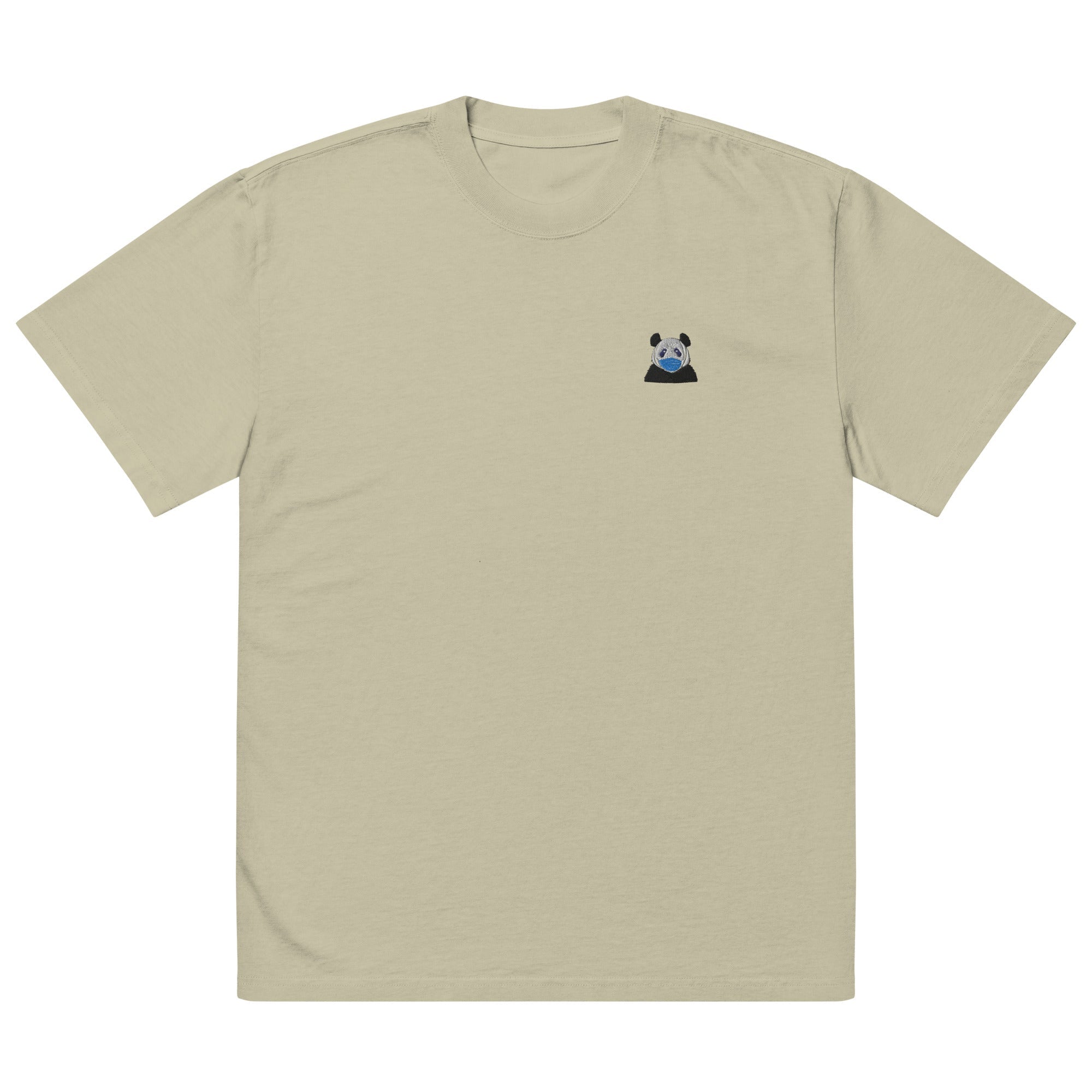 Pandamic Oversized Embroidered Unisex T-Shirt