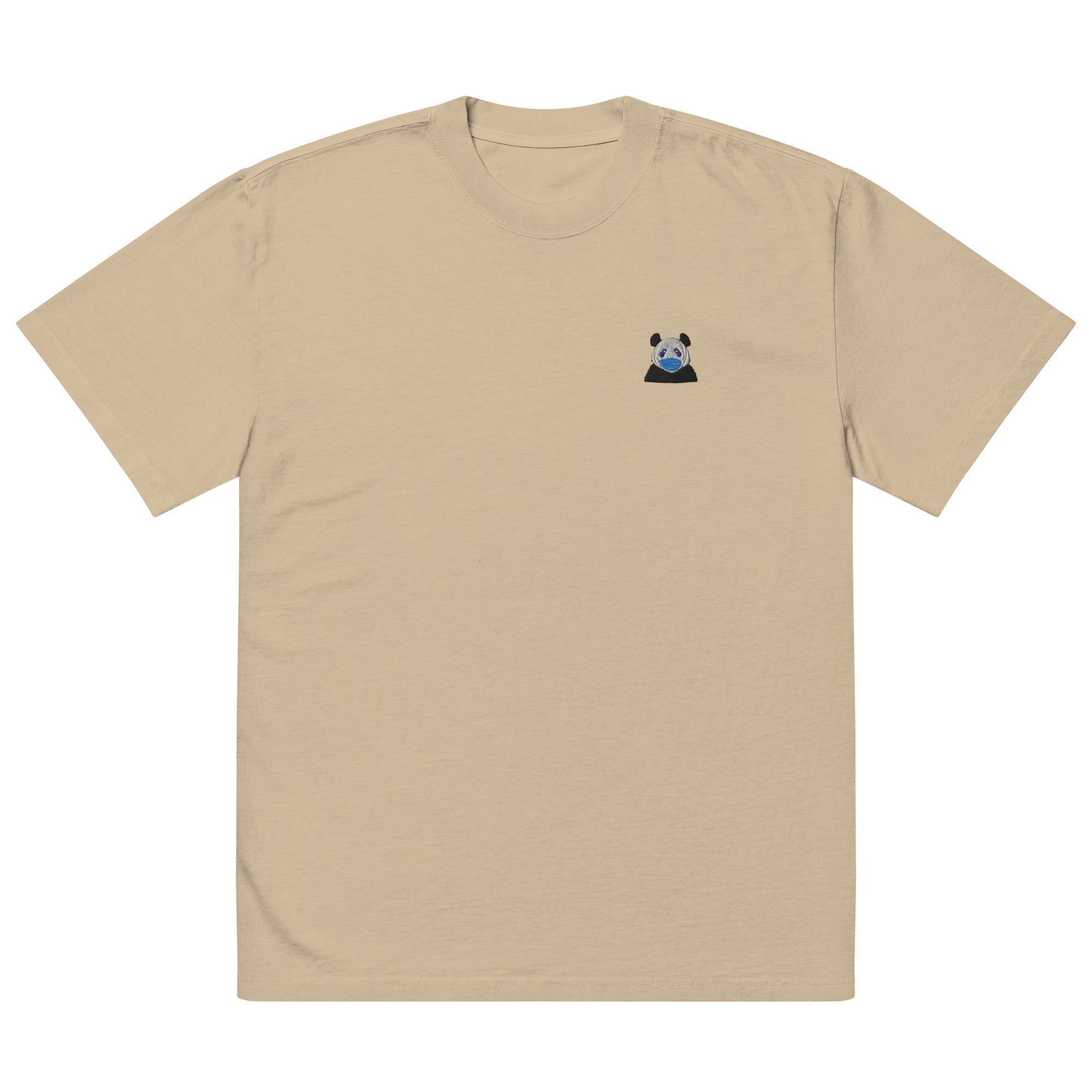 Pandamic Oversized Embroidered Unisex T-Shirt